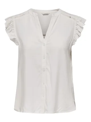 ONLY - ONLROSELLA LIFE CAPSLEEVE SHIRT WVN NOOS Cloud Dancer - Gr. - XS