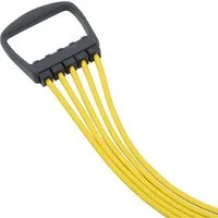 Deuser-Sports Trainingsbänder Deuser Band Zugband Zugseil gelb leicht 119000 Expander, Expander einstellbar, 5 abnehmbare elastische Schläuche