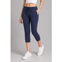 ROSS CAMP 3/4-Hose Damen - Jogginghose mit Kordelzug, Sporthose, Caprihose mit Elastikbund, bequem, Baumwollmix, atmungsaktiv