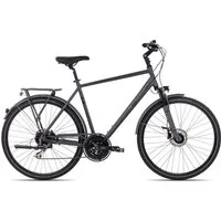 2R Manufaktur Trekkingrad TLX24, 24 Gang Shimano Acera RD-M360 Schaltwerk, Kettenschaltung, Herrenrad 28 Zoll schwarz/grau
