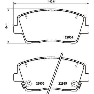 Hella Bremsbel?ge vorne GENESIS G70 Kia Stinger 2,0