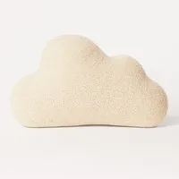 BABEES Dekokissen DEKOKISSEN Boucle Kuschelkissen Herz Wolke GROß 40x25, XXL 60x35 cm, Wolkenkissen Deko Kissen Geschenk Baby Kinderzimmer Babyshower