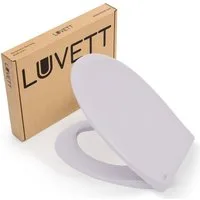 LUVETT WC-Sitz Premium C770 mit Absenkautomatik, Duroplast sanitär, O-Form (Inklusive 3 Befestigungsarten), mit Original SoftClose® Absenkautomatik, Duroplast
