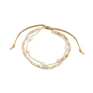 Luxenter-Armband, Metalllegierung mit champagnerfarbenen Zirkonia, 18K vergoldet