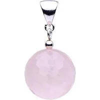 Schmuck Krone Kettenanhänger Anhänger aus Rosenquarz & 925 Silber, Silber 925