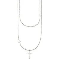 Aniston JEWELRY & WATCHES Kette mit Anhänger Schmuck Geschenk Silber 925 Layerkette mit Kreuzanhänger