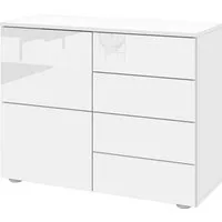 borchardt Möbel Kommode Haama, modern, grifflos, Metallfüße, praktisch, 2 Türen, Push-To-Open, verstellbare Einlegeböden, viel Stauraum, Breite 93cm