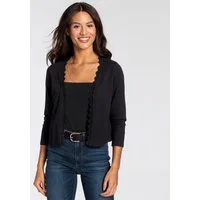 Laura Scott Strickjacke leichte Feinstrickjacke mit femininer Wellenkante