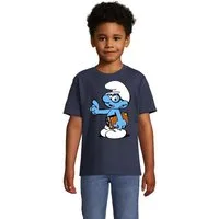 Blondie & Brownie T-Shirt Kinder Schlaubi Schlumpf Buch Schlumpfhausen Schlumpfine Kinder T-Shirt Schlumpf Motiv Baumwolle Regular Fit Jungen Mädchen