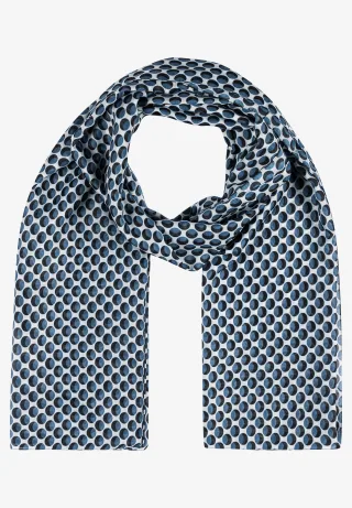 MORE & MORE - Schal mit grafischem Print blau - Gr. - OS
