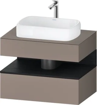 Duravit Qatego Konsolenwaschtischunterbau wandhängend Basalt Matt 800x550x600 mm - QA4730016430010 QA4730016430010