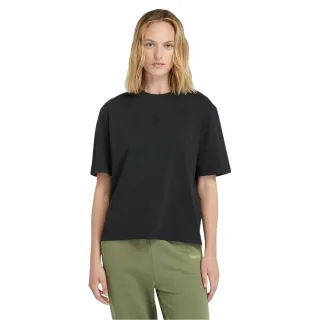 Timberland - kurzes T-Shirt für Damen, Rundhalsausschnitt, leger (Schwarz)