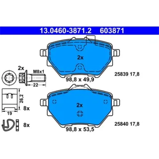 ATE Bremsbel?ge hinten Citroen C4 Grand Peugeot 3008 308 Rifter