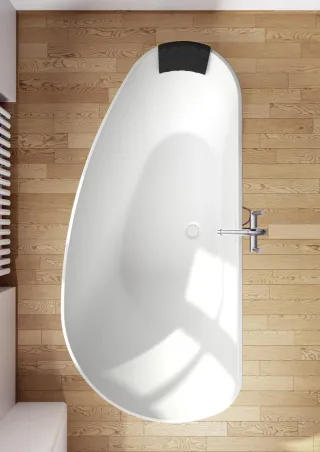 Riho freistehende Badewanne Granada 190x90x60 cm, weiß matt, B122001105 B122001105