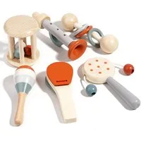 Zaewry Spielzeug-Musikinstrument Instruments Percussion Holzspielzeug, Kinderspielzeug Geschenke, (6 tlg), Holzspielzeug für Babys ab 3 Jahr,kinder Musikspielzeug lernspielzeug