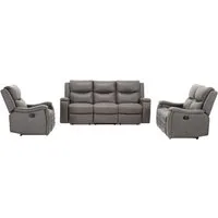 Happy Home Sofa 3-tlg. Polstergarnitur mit 5 Relaxfunktionen verstellbar&Liegefunktion