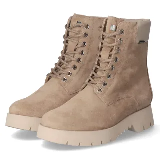 Högl Winterschnürstiefeletten  Beige - Gr. 37 -  Leder und Textil