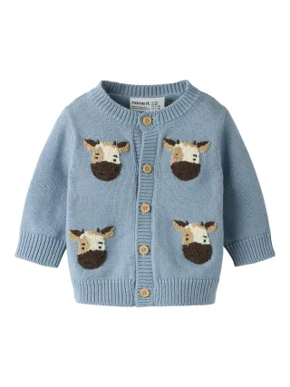 NAME IT - NBMLONDON LS KNIT CARD Ashley Blue - Gr. - 62