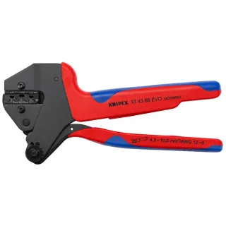 KNIPEX Crimp-Systemzange für auswechselbare Crimpeinsätze brüniert 200 mm - 974366EVO
