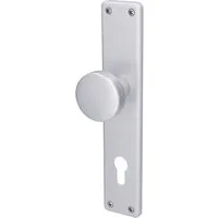 Alpertec Türknauf Alpertec PZ-Knopflangschild Tanja Aluminium silber