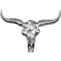 MichaelNoll Wanddekoobjekt Stierkopf Stier Bullenschädel Deko Aluminium Metall, Wanddeko aus Metall