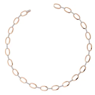 Orphelia Halskette für Damen, 925er Sterlingsilber, Silber/Rosé, ZK-7210