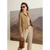 MADELEINE Kurzblazer Eleganter Businessblazer mit Hemdkragen Moderner Kurzblazer mit verdeckter Knopfleiste und langen Ärmeln