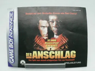 Der Anschlag [Game Boy Advance] Anleitung