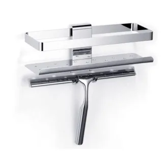 Giese Newport Duschkorb 30820-02 chrom, für Rasierer,mit Haken und Wischer