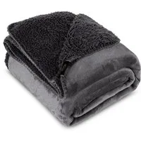 Wohndecke TEDY warme Decke für Herbst & Winter, Eurofirany, Teddy-Fleece, kuschelige Sofadecke, Sesselschoner, Extra weich