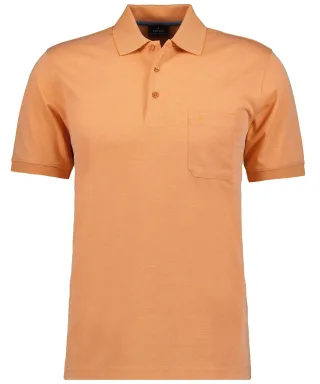 RAGMAN - Softknit-Polo mit Brusttasche, kurzarm apricot - Gr. - XL