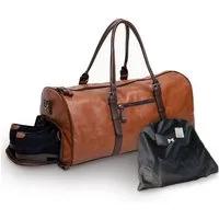 Gentlemen's Weekender Reisetasche mit separatem Schuhfach, Wochenendtasche & Sporttasche mit Schultergurt und Trackerfach