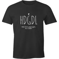 MoonWorks Print-Shirt Herren T-Shirt HDGDL Hab dich gegoogelt du Luder lustiges Spruch Fun-Shirt Moonworks® mit Print