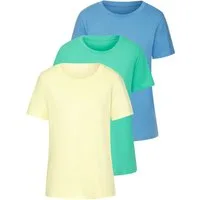 Beachtime by Lascana T-Shirt mit modischem Schlitz am Saum (3er-Pack) aus luftiger Baumwoll-Qualität