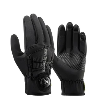 ROCKBROS Warm Bike Gloves Touch Screen Windproof Anti-slip Thermal Bicycle Gloves for Winter Outdoor Motorcycle Scooter