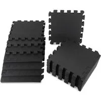 Montafox Pool-Bodenschutzfliese ALPIDEX 21 Stück Poolmatte schwarz 30 x 30 x 1 cm erweiterbar