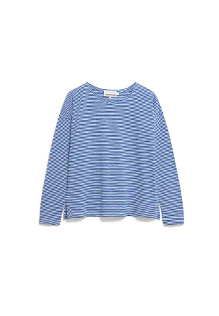 Armedangels - XIANAA STRIPE LONGSLEEVE oatmilk-dynamo blue - Gr. - M