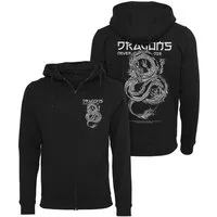 MisterTee Kapuzenpullover MisterTee Herren Dragons Never Die Heavy Zip Hoody (1-tlg)