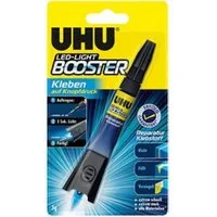 UHU Sekundenkleber UHU LED-Light Booster Sekundenkleber 3,0 g, (Packung, 1-tlg), LED-Lichtaktivierung für schnelle Aushärtung