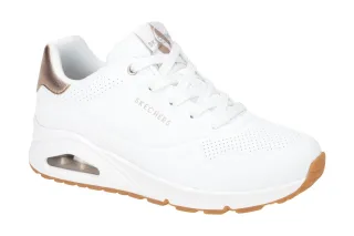 Skechers 177094 WHT Damenschuhe UNO-GOLDEN AIR wei? metallic-Rose schn?r Halb...