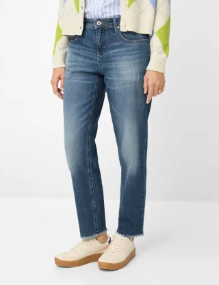 Brax Damen Five-Pocket-Hose Style MILEY S USED MID BLUE, denim blau, Gr. 40