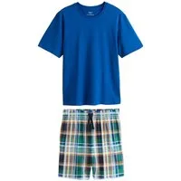 Next Pyjama Karierter Jersey-Schlafanzug mit kurzen Ärmeln (2 tlg)