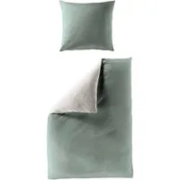 BIERBAUM Wendebettwäsche Modern Uni in Gr. 135x200 oder 155x220 cm, Renforcé, 2 teilig, Modernes Unidesign: Schlichte, elegante Optik für jedes Schlafzimmer