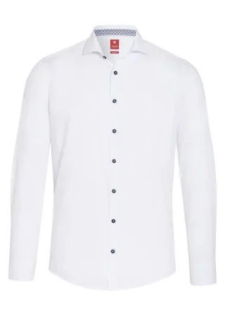 pure - PURE- City Hemd slim fit Langarm weiss - Gr. - XL