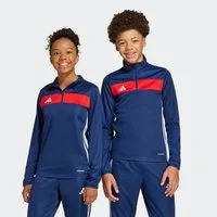 adidas Performance Trainingsshirt TIRO 25 ESSENTIALS KIDS TRAININGSOBERTEIL für Kinder, mit Reißverschluss, ohne Ausschnitt
