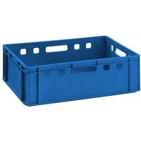 BURI Transportbehälter Fleischerkiste Fleischkiste Eurofleischerkiste E2 Stapelkiste Blau, (1-St)