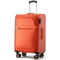 Verage Koffer Weichschalenkoffer, Leicht Reisekoffer mit Zahlenschloss, 4 Rollen, Stoffkoffer, Handgepäck/Set 3-teilig, 56/66/76cm,47/77/109L