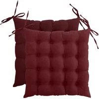 wometo Stuhlkissen Prime 40x40 2er Set, OEKO-TEX®, Sitzkissen mit Steppung & Bändern