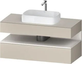 Duravit Qatego Konsolenwaschtischunterbau wandhängend Taupe Supermatt 1200x550x600 mm - QA4732084830 QA4732084830010