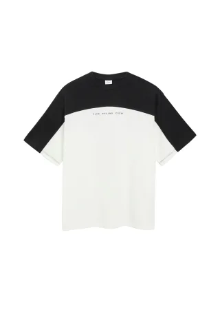 s.Oliver - T-Shirt weiß/creme/schwarz - Gr. - 140